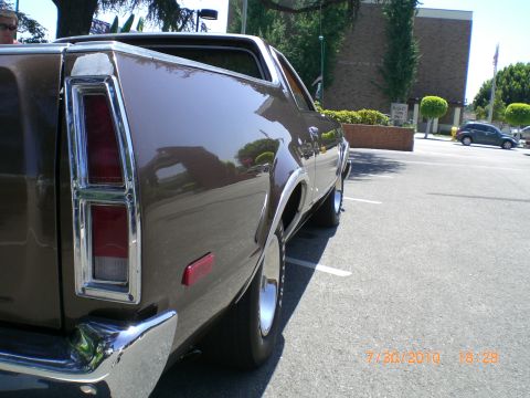 1979 Ford Ranchero - Rear view of a 1979 Ford Ranchero, its distinctive taillight and chrome bumper.