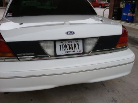 1998 Ford Crown Victoria - Tricky Vicky Vanity Plate 1998 Ford P71