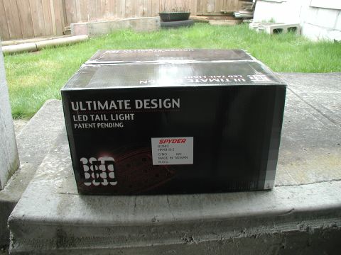 2002 Pontiac Grand Prix - Box for Spyder Ultimate Design LED Tail Lights, made in Taiwan.
