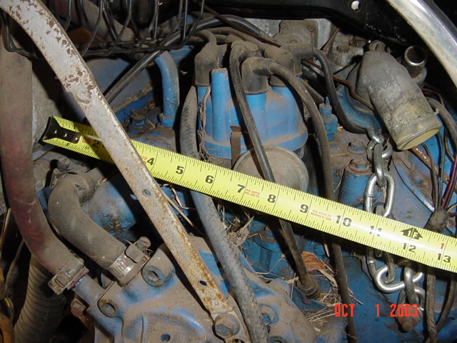 Intake manifold width on a 351 is like 10"