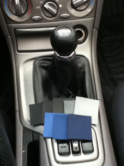 2006 Ford E350 - Samples of interior materials are displayed next to the shift boot.