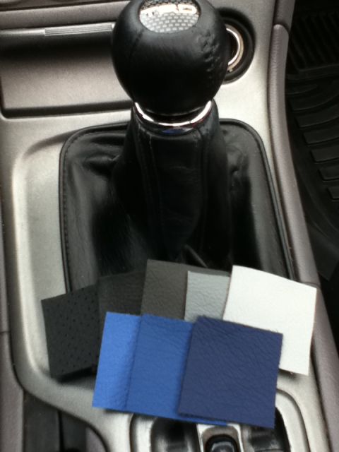 2006 Ford E350 - Samples of interior materials are displayed next to the shift boot.