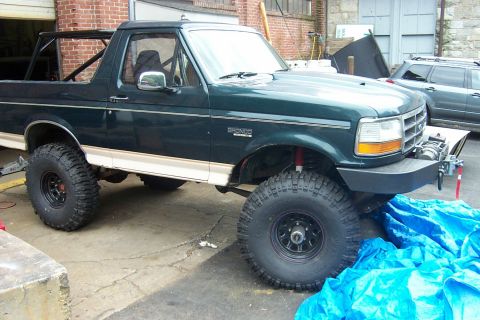 1992 Ford Bronco - Profile with Top Off and New Cage in Place