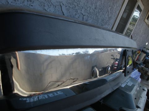 1989 Ford Bronco - Rear view of a 1989 Ford Bronco, showing the bumper and tailgate area.