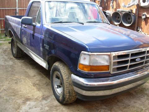 1995 Ford F-150 - I wasn't planning to wash it for a week after I finished painting, but since a storm blew through last night, I'll use the hose, some Purpl…