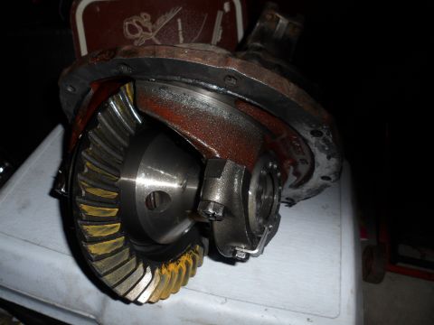 1991 Ford Bronco - Close-up view of a vehicle's differential housing and internal gears.