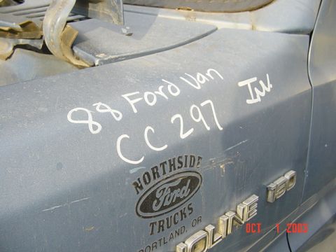 1989 Ford Bronco - They lost my computer, so the one they gave me came out of this van.