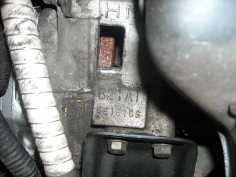 1979 Ford F-150 - Engine block casting numbers B21A1 and 4615166 are visible on the metal casing.
