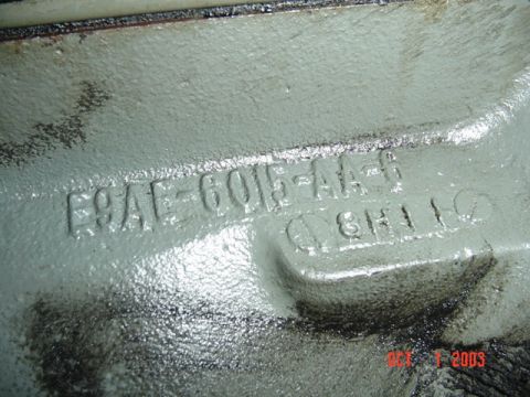 1989 Ford Bronco - Here is the numbers from the block
