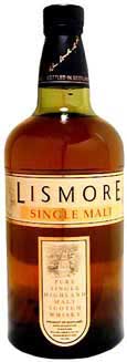 1990 Ford Bronco - A bottle of Lismore Single Malt Scotch Whisky is shown against a white background.