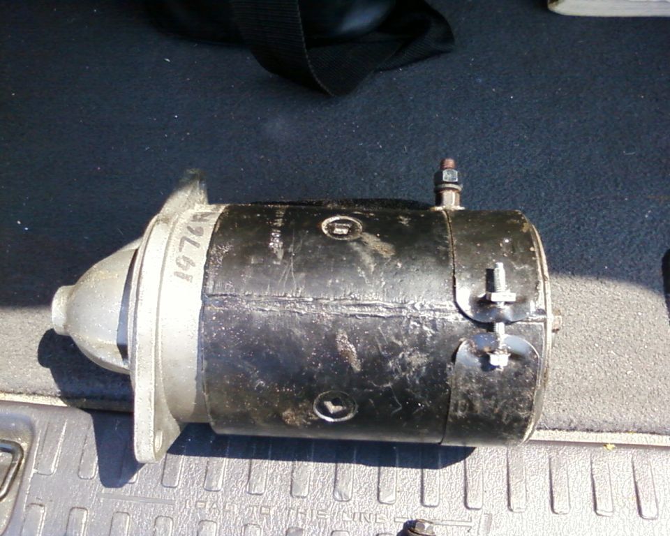 Starter motor with "1976" written on it