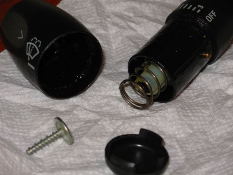 1983 Ford Bronco - As the collar comes off, watch for the detent pins & spring to fall out (the brass pin near the word "OFF").