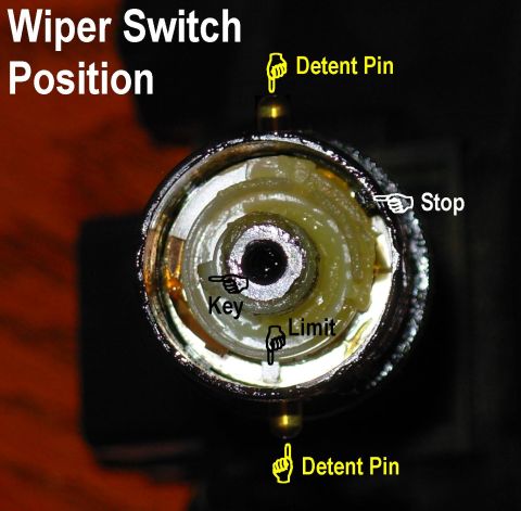1983 Ford Bronco - Before removing the switch guts, note the position for reassembly. This shows the switch in the OFF position.