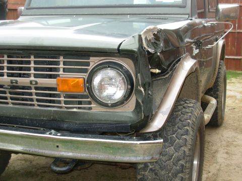1975 Ford Bronco - The barn wasn't as fast as the Bronco, but it was sturdier. Because of some damage years ago due to an exploding tire on the R side, both f…