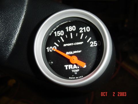 1989 Ford Bronco - Tranny temp guage so we can keep an eye on things