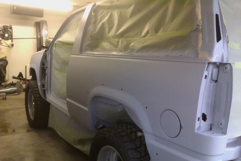 1994 Chevrolet Blazer - Bodywork in progress on a 1994 Chevrolet Blazer, prepped for a new paint job.