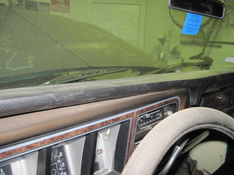 1979 Ford Bronco - Interior view of a 1979 Ford Bronco, showing the dashboard and steering wheel.
