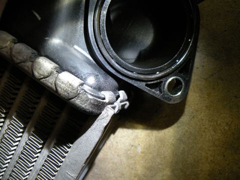 2006 Subaru Legacy - Close-up view of an intercooler component, showing its construction.