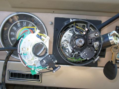 1975 Ford Bronco - The original turn signal switch in the '88 column finally gave out. If you compare its top to its bottom (or the new switch), you can see t…