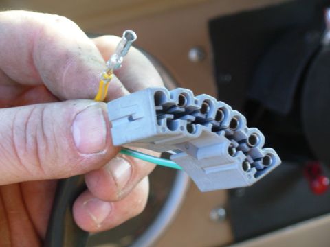 1975 Ford Bronco - AFTER MARKING each terminal's wire colors on the connector shell, release them by gently prying each one's catch tab away from the terminal…