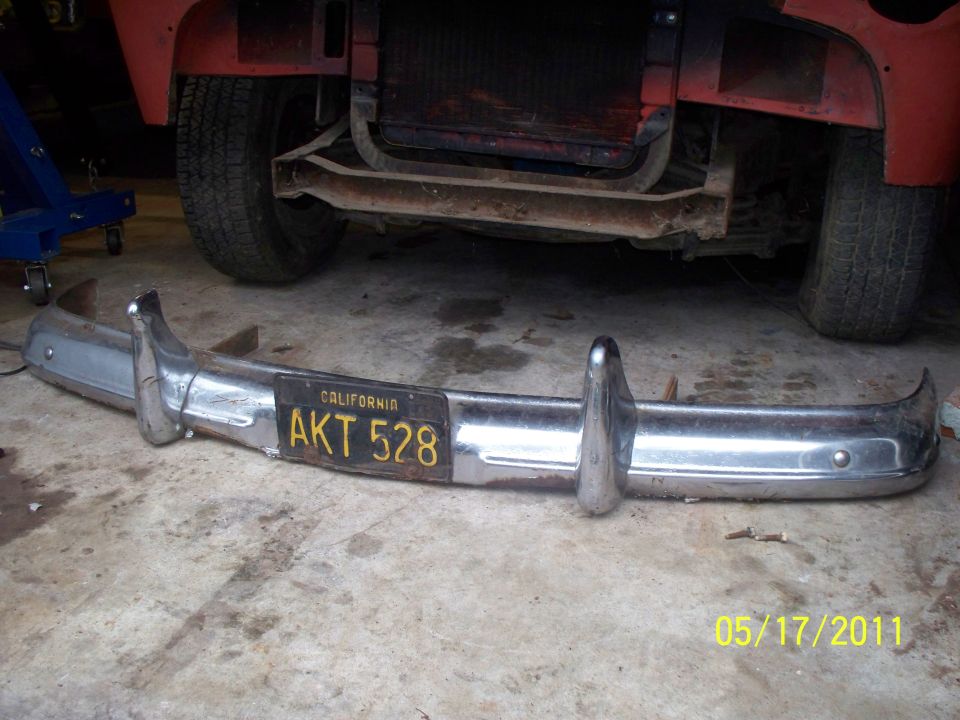 Chrome bumper with California license plate AKT 528