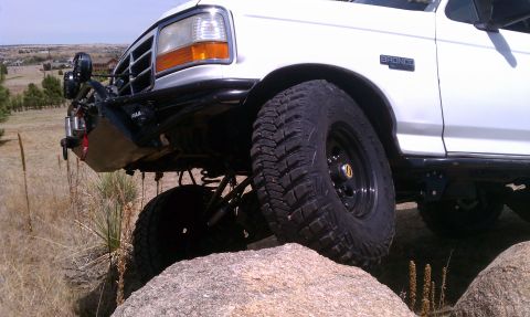 1978 Ford Bronco - This Ford Bronco is equipped for off-road adventures, with a lifted suspension and tires.