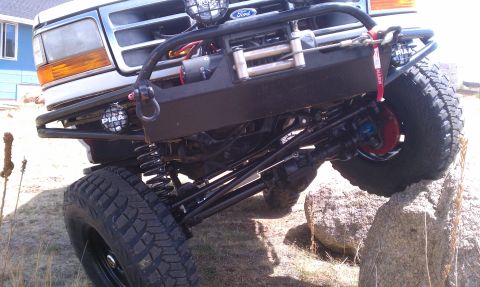 1978 Ford Bronco - This Ford Bronco features a custom bumper and winch, indicating off-road modifications.