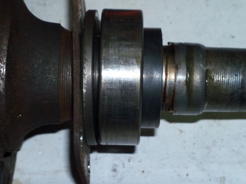1979 Ford Ranchero - 31 spline axle from '72 Lincoln Mark IV small bearing housing installed in my '79 Ranchero. This pic shows the retainer, wheel bearing spac…