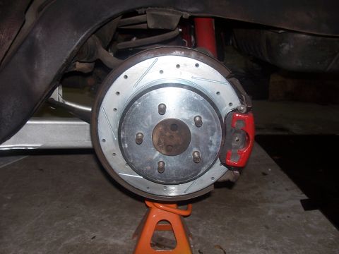 1979 Ford Ranchero - Drilled and slotted rear Crown Vic rotor conversion onto '79 Ranchero.