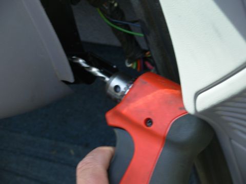 1983 Ford Bronco - Even using a right-angle drill and a short (LeftHand) bit, I couldn't get in line. Also, the TSB says to drill 1/4", but the holes in…