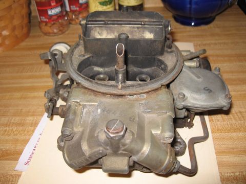 1968 Shelby GT500 - A Holley carburetor is shown, with visible casting numbers that may help identify its application.