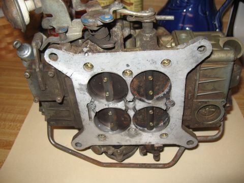 1968 Shelby GT500 - Close-up of a Holley carburetor, likely a performance part for a classic car.