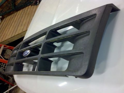 1979 Ford Bronco - Close-up of a Ford grille with the blue oval emblem visible.