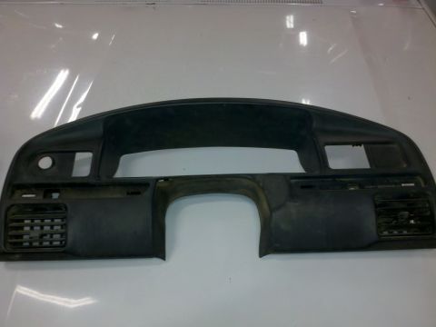 1979 Ford Bronco - This black dashboard trim piece features air vents and openings for the instrument cluster.