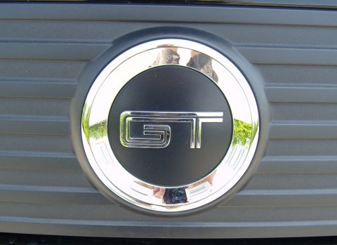 2007 Ford Mustang - The GT emblem is visible on the grille of a car.