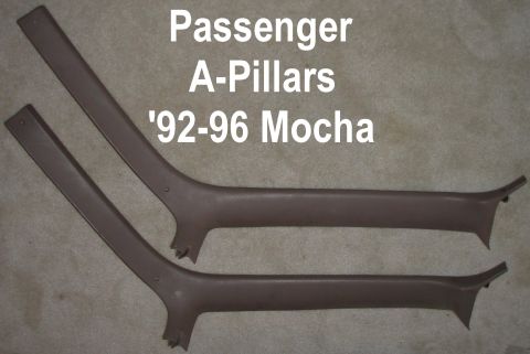 1983 Ford Bronco - A-Pillar Covers '92-96 Mocha RIGHT