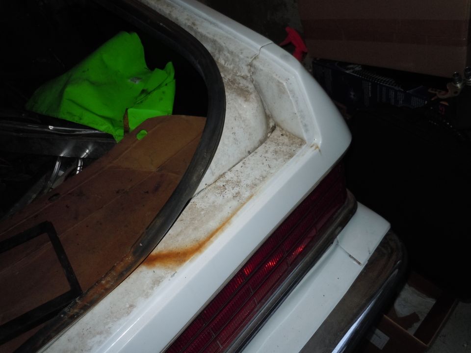 White 2001 Ford Crown Victoria rear corner with taillight and chrome bumper
