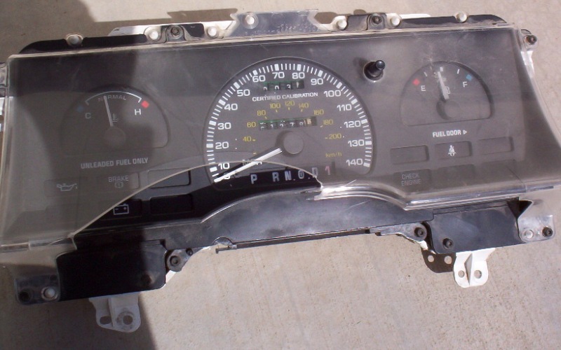 The original cop cluster. I got such a great deal on it! $10 from the salvage yard for the whole thing!