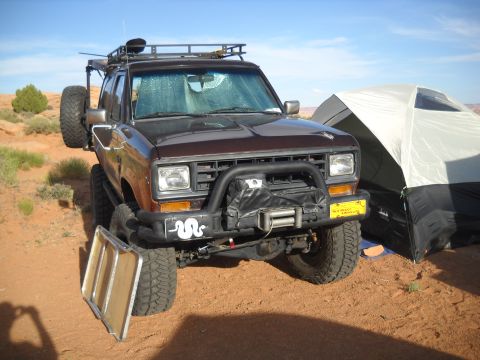 1986 Ford Bronco II - This modified 1986 Ford Bronco II is set up for camping in a desert environment.