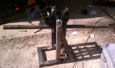 1990 Ford Bronco - This photo shows a metal fabrication setup, not a 1990 Ford Bronco.