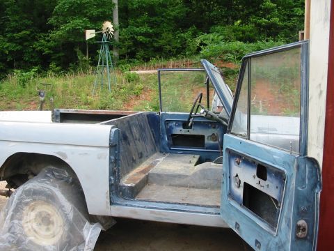 1969 Ford Bronco - door guts out and more sanding