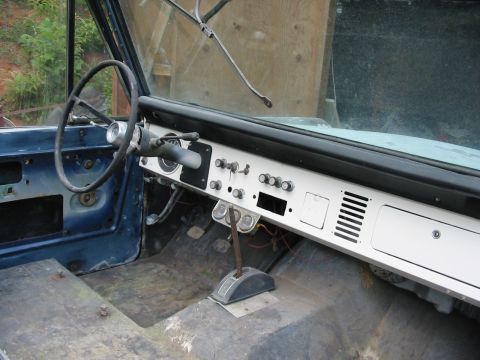 1969 Ford Bronco - dash cleaned up nice and will retain the paint here.