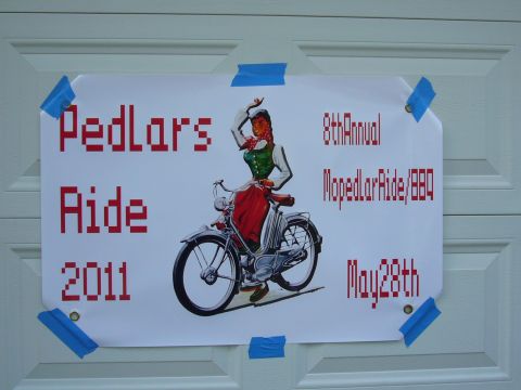 1981 Garelli Rally Sport - This poster advertises the 8th Annual Mopedlar Ride/BBQ event held on May 28th, 2011.