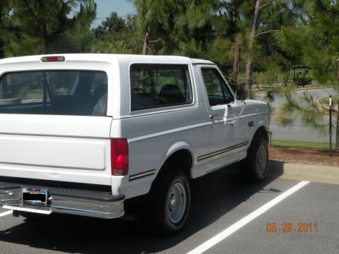 1996 Ford Bronco - This 1996 Ford Bronco is seen from the rear quarter angle in a parking lot.