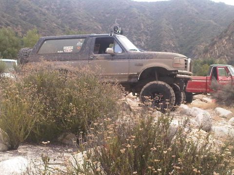1986 Ford Bronco - This Ford Bronco appears to be from the 1992-1996 generation, not 1986, as seen off-roading.
