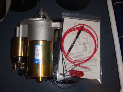 1989 Ford Bronco - Starter motor and associated wiring kit with installation diagram.