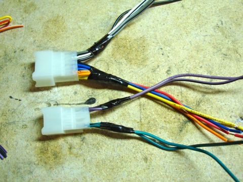 2002 Toyota 4Runner - Wiring harness connectors are taped and ready for installation.