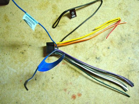 2002 Toyota 4Runner - Wiring harness for car stereo installation, showing labeled wires and connectors.