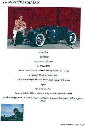 1991 Ford LTD Crown Victoria - A man poses with a custom hot rod. The image is part of a memorial notice.