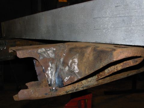 1976 Ford Bronco - This core support mount was down & back about 1", but a bottle jack against the track bar bracket moved it up to here. I might try to…